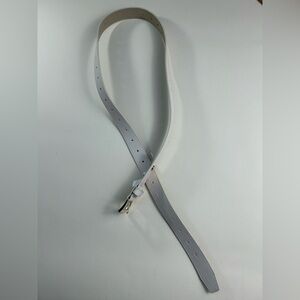Steve Madden White Belt with Gold Buckle